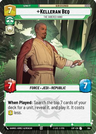 Kelleran Beq - The Sabered Hand (Hyperspace) (364) - LOTF - Uncommon