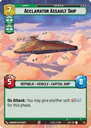 Acclamator Assault Ship (Hyperspace) (370) - LOTF - Uncommon