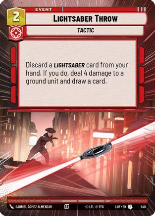 Lightsaber Throw (Hyperspace) (440) - LOTF - Uncommon