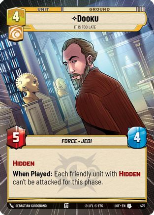 Dooku - It Is Too Late (Hyperspace) (475) - LOTF - Uncommon