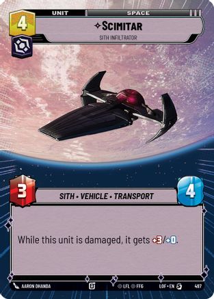 Scimitar - Sith Infiltrator (Hyperspace) (497) - LOTF - Special
