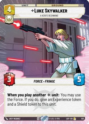 Luke Skywalker - A Hero's Beginning (Hyperspace) (513) - LOTF - Rare