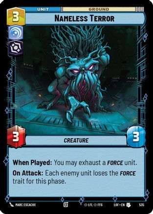 Nameless Terror (Foil) (535) - LOTF - Uncommon - Foil
