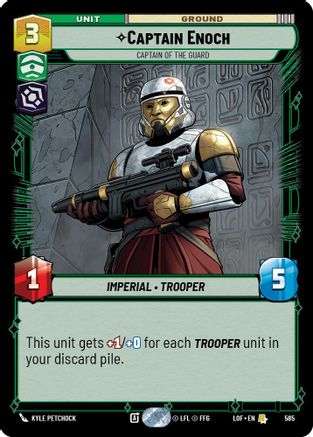 Captain Enoch - Captain of the Guard (Foil) (585) - LOTF - Rare - Foil