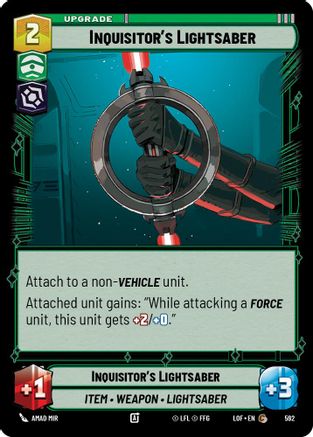 Inquisitor's Lightsaber (Foil) (592) - LOTF - Common - Foil