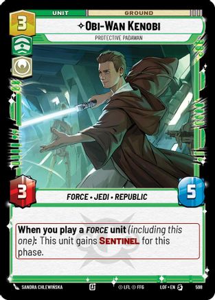 Obi-Wan Kenobi - Protective Padawan (Foil) (598) - LOTF - Special - Foil