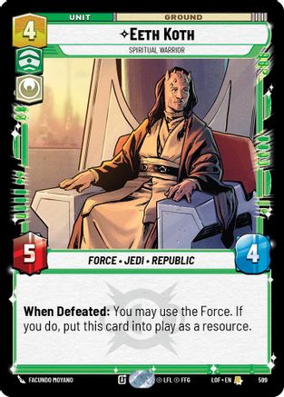 Eeth Koth - Spiritual Warrior (Foil) (599) - LOTF - Rare - Foil