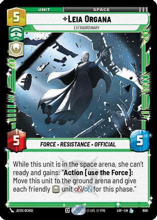 Leia Organa - Extraordinary (Foil) (600) - LOTF - Legendary - Foil