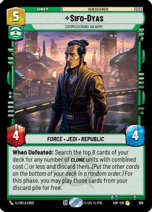 Sifo-Dyas - Commissioning An Army (Foil) (619) - LOTF - Rare - Foil