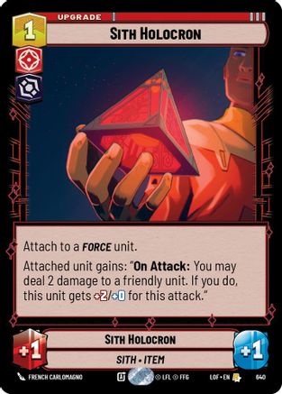 Sith Holocron (Foil) (640) - LOTF - Rare - Foil