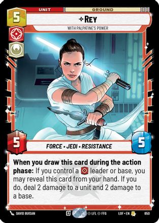 Rey - With Palpatine's Power (Foil) (650) - LOTF - Rare - Foil