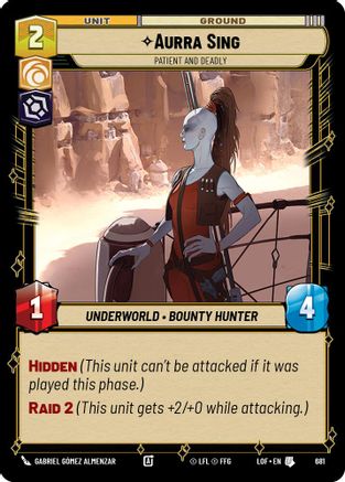 Aurra Sing - Patient and Deadly (Foil) (681) - LOTF - Uncommon - Foil
