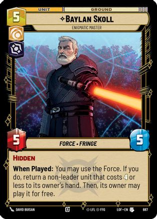 Baylan Skoll - Enigmatic Master (Foil) (687) - LOTF - Uncommon - Foil
