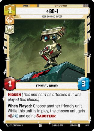 BD-1 - Beep Boo Boo Bweep (Foil) (693) - LOTF - Uncommon - Foil