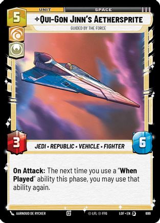Qui-Gon Jinn's Aethersprite - Guided by the Force (Foil) (699) - LOTF - Special - Foil