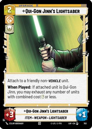 Qui-Gon Jinn's Lightsaber (Foil) (703) - LOTF - Special - Foil