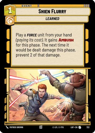 Shien Flurry (Foil) (722) - LOTF - Uncommon - Foil