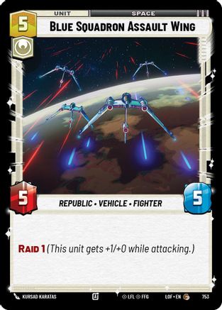 Blue Squadron Assault Wing (Foil) (753) - LOTF - Common - Foil