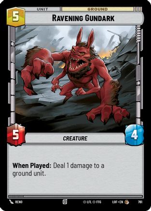 Ravening Gundark (Foil) (761) - LOTF - Common - Foil