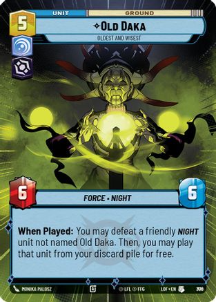 Old Daka - Oldest and Wisest (Hyperspace Foil) (776) - LOTF - Uncommon - Foil