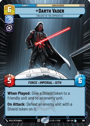 Darth Vader - Twilight of the Apprentice (Hyperspace Foil) (777) - LOTF - Legendary - Foil