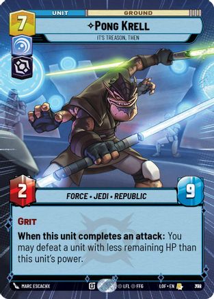 Pong Krell - It's Treason, Then (Hyperspace Foil) (778) - LOTF - Rare - Foil