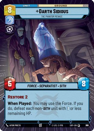 Darth Sidious - The Phantom Menace (Hyperspace Foil) (779) - LOTF - Special - Foil