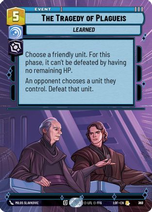 The Tragedy of Plagueis (Hyperspace Foil) (783) - LOTF - Rare - Foil