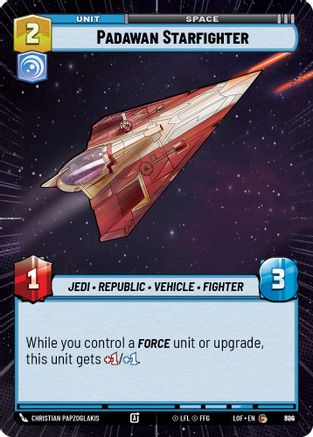 Padawan Starfighter (Hyperspace Foil) (800) - LOTF - Common - Foil