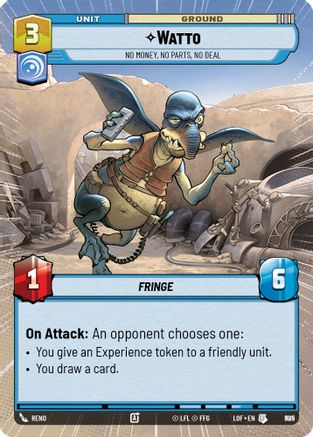 Watto - No Money, No Parts, No Deal (Hyperspace Foil) (805) - LOTF - Uncommon - Foil