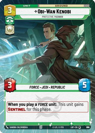 Obi-Wan Kenobi - Protective Padawan (Hyperspace Foil) (836) - LOTF - Special - Foil