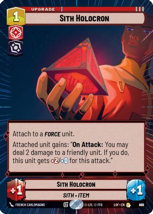 Sith Holocron (Hyperspace Foil) (878) - LOTF - Rare - Foil