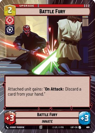 Battle Fury (Hyperspace Foil) (879) - LOTF - Uncommon - Foil