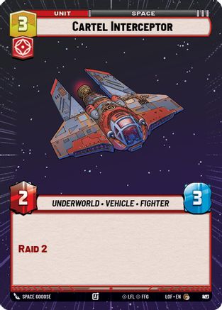Cartel Interceptor (Hyperspace Foil) (897) - LOTF - Common - Foil