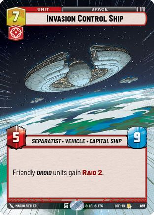 Invasion Control Ship (Hyperspace Foil) (909) - LOTF - Rare - Foil