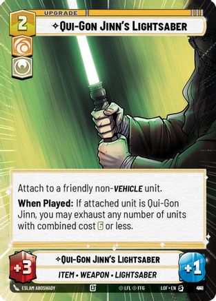 Qui-Gon Jinn's Lightsaber (Hyperspace Foil) (941) - LOTF - Special - Foil