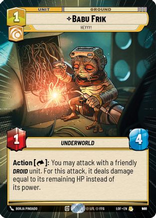 Babu Frik - Heyyy! (Hyperspace Foil) (946) - LOTF - Rare - Foil