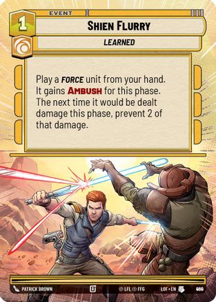 Shien Flurry (Hyperspace Foil) (960) - LOTF - Uncommon - Foil