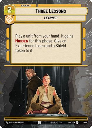 Three Lessons (Hyperspace Foil) (965) - LOTF - Uncommon - Foil
