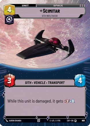 Scimitar - Sith Infiltrator (Hyperspace Foil) (973) - LOTF - Special - Foil