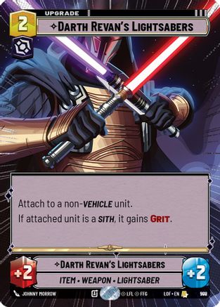 Darth Revan's Lightsabers (Hyperspace Foil) (978) - LOTF - Rare - Foil
