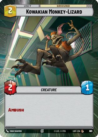Kowakian Monkey-Lizard (Hyperspace Foil) (997) - LOTF - Common - Foil