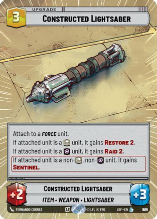 Constructed Lightsaber (Hyperspace Foil) (1001) - LOTF - Legendary - Foil