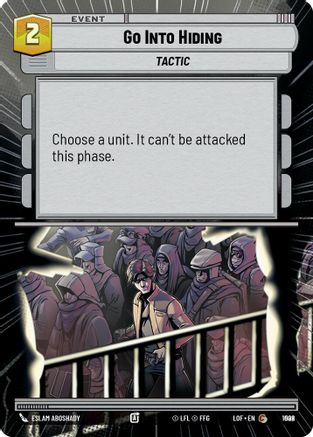 Go Into Hiding (Hyperspace Foil) (1002) - LOTF - Common - Foil