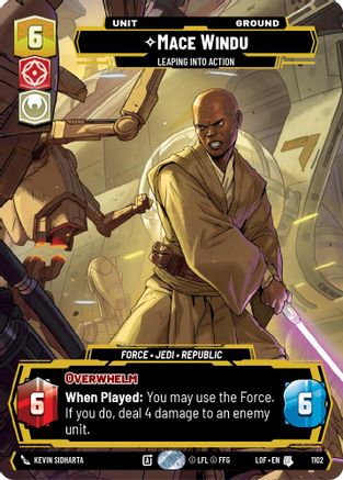 Mace Windu - Leaping into Action (Prestige Foil) (1102) - LOTF - Uncommon - Foil