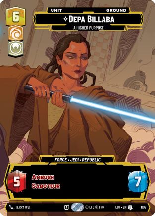 Depa Billaba - A Higher Purpose (Prestige Foil) (1107) - LOTF - Uncommon - Foil
