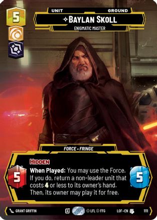 Baylan Skoll - Enigmatic Master (Prestige Foil) (1111) - LOTF - Uncommon - Foil