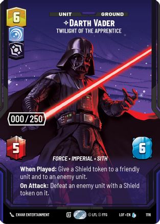 Darth Vader - Twilight of the Apprentice (Serialized) (1116) - LOTF - Legendary - Foil