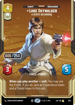 Luke Skywalker - A Hero's Beginning (Serialized) (1125) - LOTF - Rare - Foil