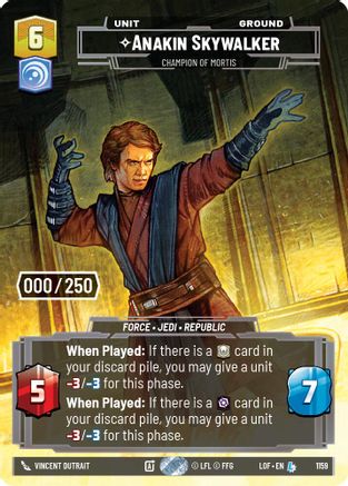 Anakin Skywalker - Champion of Mortis (Serialized) (1159) - LOTF - Legendary - Foil